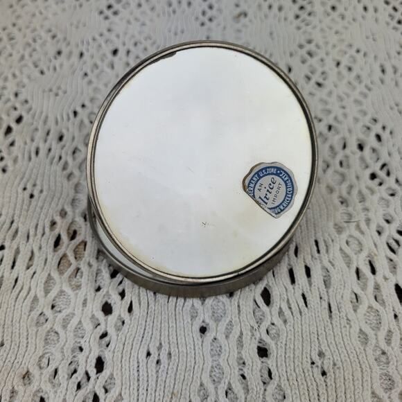 Vintage IW Rice Imports Japan Floral Flowers Folding Double Makeup Comact Mirror - Picture 7 of 8